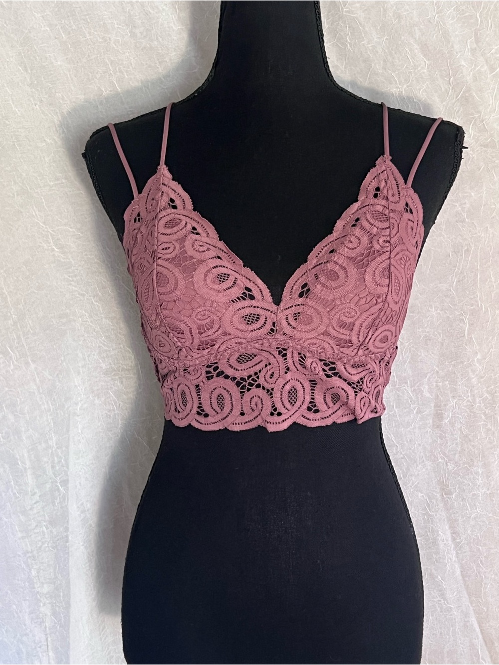 PINK Victoria's Secret Mauve Lace Bralette